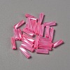 Opaque Colours Glass Twist Bugle Beads GLAA-WH0039-08E-1