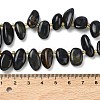Dyed Natural Blue Tiger Eye Beads Strands G-P604-A13-01-3
