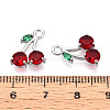 Brass Micro Pave Cubic Zirconia Pendants KK-T074-70P-02-3