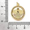 Brass Micro Pave Cubic Zirconia ABS Imitation Pearl Pendants KK-D328-05G-3