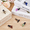 6Pcs 6 Styles Cross Natural Gemstone Car Air Vent Clips AJEW-OC00024-5