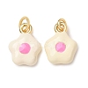 Brass Enamel Pendants KK-CJC21A4-01G-04-RS-1