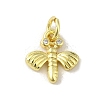 Brass Micro Pave Clear Cubic Zirconia Charms KK-M283-26A-01-1