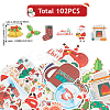 2 Sets 2 Styles Christmas Themes PVC Self-Adhesive Stickers DIY-SC0032-86-2