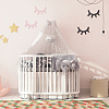 3 Sets 3 Colors Wooden A Pair of Eyelash Wall Decoration HJEW-BC0001-46-4
