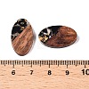 Transparent Resin and Walnut Wood Pendants RESI-T057-03A-3