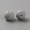 Acrylic Frosted Round Beads FACR-WH0001-06A-04-2