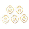 Light Gold Plated Alloy Enamel Pendants ENAM-R136-30-12-1