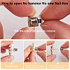 12Pcs Nail Free Zinc Alloy Curtain Button Buckle FIND-GF0007-41D-6