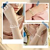 2Pcs 2 Styles ABS Plastic Imitation Pearl & Shell Pearl & Brass Beads Bracelets BJEW-SW01606-7