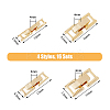 SUPERFINDINGS 16 Sets 4 Styles Eco-Friendly Brass Watch Band Clasps KK-FH0007-07-2