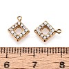 304 Stainless Steel Micro Pave Cubic Zirconia Charms STAS-N115-47G-3