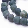Natural Moss Agate Beads Strands G-F520-58-8mm-3