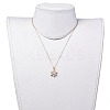 Brass Micro Pave Cubic Zirconia Pendant Necklaces NJEW-JN02523-M-7