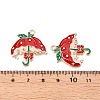 Rack Plating Alloy Enamel Pendants ENAM-N056-424-3