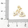 Brass Micro Pave Clear Cubic Zirconia Charms KK-G522-40G-01-3