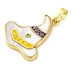 Halloween Theme Brass Enamel Pendants KK-S401-04G-B-2