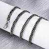4.5MM 201 Stainless Steel Cuban Link Chain Necklaces NJEW-Q013-14C-5
