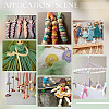 Printed Natural Wood European Beads WOOD-PH0002-79C-6