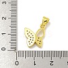 Rack Plating Brass Micro Pave Cubic Zirconia Pendants KK-C074-02G-01-3