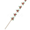 Christmas Glass Beaded Bracelets for Women BJEW-MZ00243-5