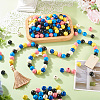240Pcs 6 Colors Natural Wooden Beads WOOD-TA0002-74B-9