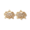 Brass Cubic Zirconia Chandelier Component Links ZIRC-WH0007-012A-2