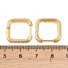 304 Stainless Steel Clear Cubic Zirconia Square Hoop Earrings EJEW-L307-09G-5