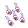 Opaque Resin Pendants RESI-G032-F05-1