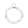 304 Stainless Steel Ring Link Chain Bracelets BJEW-P373-02B-P-4