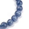 Natural Kyanite Round Beads Stretch Bracelets for Men Women BJEW-JB12389-4