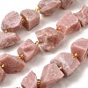 Raw Rough Natural Pink Opal Beads Strands G-Z087-B21-2