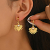 Fan Stainless Steel Dangle Stud Earrings MC7429-4