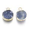 Natural Druzy Agate Pendants G-L566-A03-3