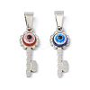 304 Stainless Steel Resin Pendants STAS-A062-14P-1