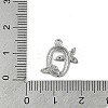 Brass Crystal Rhinestone Letter Links Connector Charms KK-S395-06P-Q-3