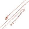 Brass Rolo Chains Necklaces for Women NJEW-D302-43RG-4