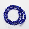 Handmade Evil Eye Lampwork Round Bead Strands LAMP-L055-10mm-06-2