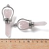 Natural Rose Quartz Pointed Big Pendants KK-H491-01P-08-3
