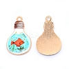Japanese Style Print Alloy Enamel Pendants ENAM-N056-211C-RS-1