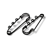 Spray Painted Iron Safety Pins Brooch Findings IFIN-WH0071-09F-2