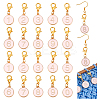 20Pcs 10 Styles Alloy Enamel Pendant Locking Stitch Markers HJEW-PH02083-1