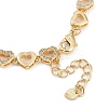Brass Micro Pave Cubic Zirconia Link Bracelets for Women BJEW-U013-01G-06-3