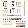 DIY Letter & Number Charms Accessories for Cup Handle Making Kit DIY-TA0009-52-3