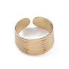 Ion Plating(IP) 304 Stainless Steel Cuff Rings RJEW-G285-84G-2