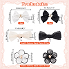 6 Styles Polyester/Cloth Bowknot/Flower Bridal Shoe Decoration with Plastic Imitation Pearl AJEW-PH0012-07-2