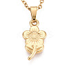 304 Stainless Steel Pendant Necklaces NJEW-T018-43G-4