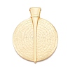 Plating Hammered Alloy Big Pendants PALLOY-T090-10G-1