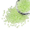 Glow in the Dark Luminous Transparent 8/0 Glass Seed Beads SEED-YWC0001-01I-1