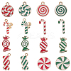 32Pcs 16 Style Christmas Theme Alloy Enamel Pendants ENAM-SC0003-66-1